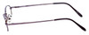 Side View of Flex Collection Designer Blue Light Blocking Glasses FL-76 in Purple 46mm Oval