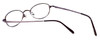 Close Up View of Flex Collection Designer Blue Light Blocking Glasses FL-76 in Purple 46mm Oval