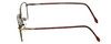 Side View of FlexPlus Designer Blue Light Blocking Glasses Model 60 in Ant-Gold-Amber 51mm