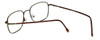 Close Up View of FlexPlus Designer Blue Light Blocking Glasses Model 60 in Ant-Gold-Amber 51mm
