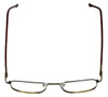 Top View of FlexPlus Designer Blue Light Blocking Glasses Model 60 in Ant-Gold-Amber 51mm