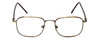 Front View of FlexPlus Designer Blue Light Blocking Glasses Model 60 in Ant-Gold-Amber 51mm