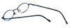 Close Up View of FlexPlus Collection Designer Blue Light Blocking Glasses Model 96 in Blue 43mm