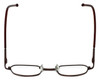 Top View of FlexPlus Collection Designer Blue Light Blocking Glasses Model 98 in Brown 43mm