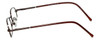 Side View of FlexPlus Collection Designer Blue Light Blocking Glasses Model 98 in Brown 43mm