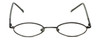 Front View of FlexPlus Collection Designer Blue Light Blocking Glasses Model 101 Gunmetal 45mm