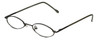 Profile View of FlexPlus Collection Designer Blue Light Blocking Glasses Model 101 Gunmetal 45mm