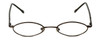 Front View of FlexPlus Collection Designer Blue Light Block Glasses Model 101 Shiny-Brown 45mm