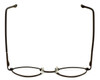 Top View of FlexPlus Collection Designer Blue Light Block Glasses Model 101 Shiny-Brown 45mm