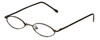 Profile View of FlexPlus Collection Designer Blue Light Block Glasses Model 101 Shiny-Brown 45mm