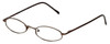 Profile View of FlexPlus Collection Designer Blue Light Block Glasses Model 102 Shiny-Brown 46mm