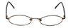 Front View of FlexPlus Collection Designer Blue Light Block Glasses Model 102 Shiny-Brown 46mm