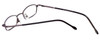 Close Up View of FlexPlus Collection Designer Blue Light Blocking Glasses Model 109 Purple 41mm