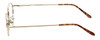 Side View of MetalFlex Designer Blue Light Blocking Glasses Model M in Gold-Demi-Amber 46mm