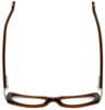 Top View of Calabria Designer Blue Light Blocking Glasses 853 Cocoa Ladies Acetate Oval 56mm