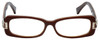 Front View of Calabria Designer Blue Light Blocking Glasses 853 Cocoa Ladies Acetate Oval 56mm