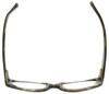 Top View of Calabria Designer Blue Light Blocking Glasses 854 Ebony Unisex Acetate Oval 60mm