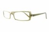 Profile View of Moda Vision Designer Blue Light Block Glasses T8010 Green Unisex Rectangle 53mm