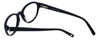 Close Up View of Jones New York Designer Blue Light Block Glasses J752 in Black 49mm Round 49mm