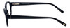 Side View of Jones New York Designer Blue Light Block Glasses J752 in Black 49mm Round 49mm