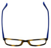 Top View of Calabria Viv Designer Blue Light Blocking Glasses 241 in Tortoise-Blue 53mm