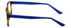 Side View of Calabria Viv Designer Blue Light Blocking Glasses 241 in Tortoise-Blue 53mm
