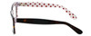 Side View of Calabria Viv Designer Blue Light Blocking Glasses 870 in Demi-White 55mm Square
