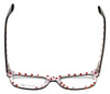 Top View of Calabria Viv Designer Blue Light Blocking Glasses 870 in Demi-White 55mm Square