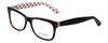Profile View of Calabria Viv Designer Blue Light Blocking Glasses 870 in Demi-White 55mm Square