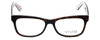 Front View of Calabria Viv Designer Blue Light Blocking Glasses 870 in Demi-White 55mm Square