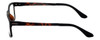 Side View of Calabria Viv Designer Blue Light Blocking Glasses 2009 Tortoise 54mm Rectangle