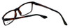 Close Up View of Calabria Viv Designer Blue Light Blocking Glasses 2009 Tortoise 54mm Rectangle