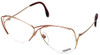 Profile View of Rodenstock Designer Blue Light Block Glasses 828 in Gold & Red 59mm Retro 58mm