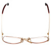 Top View of Rodenstock Designer Blue Light Block Glasses 828 in Gold & Red 59mm Retro 58mm
