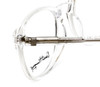 Close Up View of Ernest Hemingway Designer Blue Light Blocking Glasses 4677 in Crystal Round 49mm