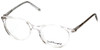 Profile View of Ernest Hemingway Designer Blue Light Blocking Glasses 4677 in Crystal Round 49mm