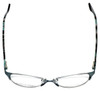 Top View of Corinne McCormack Designer Blue Light Blocking Glasses Gramercy in Teal 52mm