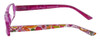 Side View of Vera Bradley Designer Blue Light Blocking Glasses Monica-CLM in Clementine 49mm