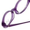 Close Up View of Vera Bradley Designer Blue Light Blocking Glasses Nicole-PPP Purple-Punch 47mm