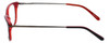 Side View of Ernest Hemingway Designer Blue Light Blocking Glasses H4644 in Black/Red 51mm
