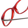 Close Up View of Ernest Hemingway Designer Blue Light Blocking Glasses H4644 in Black/Red 51mm
