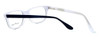 Close Up View of Ernest Hemingway Designer Blue Light Block Glasses H4617 Matte-Black-White 52mm