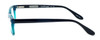 Side View of Ernest Hemingway Designer Blue Light Blocking Glasses H4617 in Teal-Black 52mm