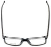 Top View of Big&Tall Designer Blue Light Block Glasses 14 Square Black Crystal Acetate 58mm