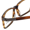 Close Up View of Big&Tall Designer Blue Light Block Glasses 14 Demi Tortoise Brown Acetate 58mm
