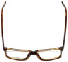 Top View of Big&Tall Designer Blue Light Block Glasses 14 Demi Tortoise Brown Acetate 58mm