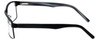 Side View of Big&Tall Designer Blue Light Blocking Glasses 15 in Matte Black Men's Metal 60mm