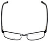 Top View of Big&Tall Designer Blue Light Blocking Glasses 15 in Matte Black Men's Metal 60mm