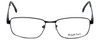 Front View of Big&Tall Designer Blue Light Blocking Glasses 16 in Mens Black Square Metal 59mm