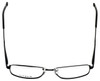 Top View of Big&Tall Designer Blue Light Blocking Glasses 16 in Mens Black Square Metal 59mm